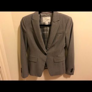 Banana Republic Grey Striped Blazer Size 2 Petite